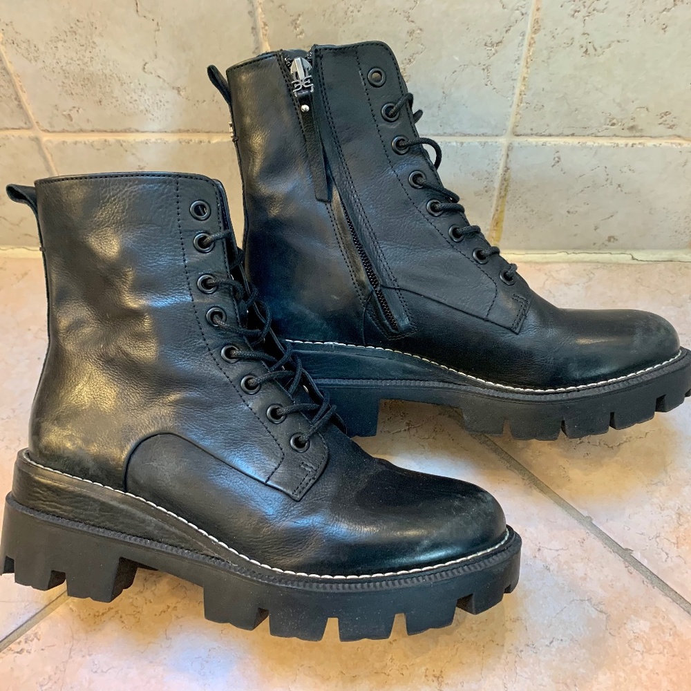 Sam Edelman Garret Combat  Black boot 5.5